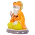 thumbnail image 4 of IBA Indianbeautifulart Hindu God Resin Guru Nanak Dev Ji Idol Modern Artwork Showpiece For Worship Purpose Sikh God Car Dashboard Figurine-WH, 4 of 8