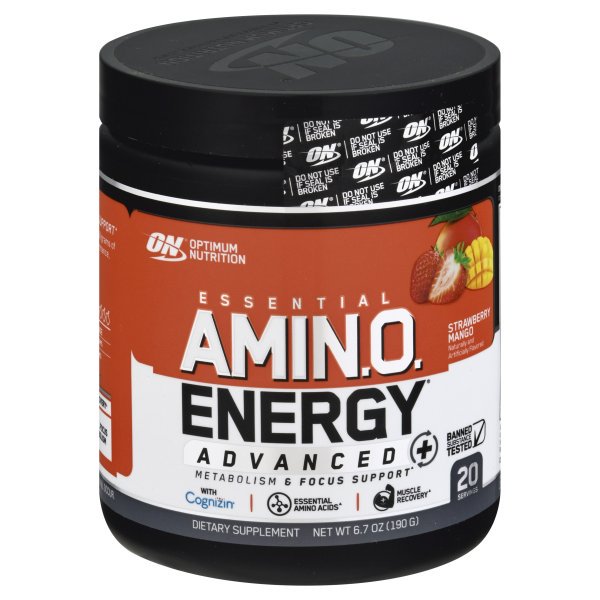 Optimum Nutrition Essential AmiN.O. Energy Advanced Powder Strawberry