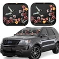 thumbnail image 6 of Kdxio Butterfly With Fowers Print 2-Piece Sun Shade Front Windshield - Foldable Car Front Window Sunshades For Most Sedans Suv Truck, 6 of 6