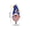 B, variant on Flat Acrylic Gnome Ground Stake - Patriotic Yard Figurine Lawns Plug Decor Weather-Proof Garden Ornament for 4th of July Independence Day Outdoor Patio Backyard Courtyard Landscapes Layout