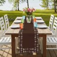 thumbnail image 4 of Table Runners 90 Inches Long Dress Scarves, Rustic Botanical Farmhouse Coffee/Dining/Kitchen Table Runner for Living Room, Japanese Herb on Brown Simple Art 13x90 Inch, 4 of 9
