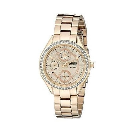 CITIZEN Women's Drive from Eco-Drive Champagne Rose Gold-Tone Watch