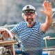 thumbnail image 4 of 2 Pieces Navy Marine Admiral Style Hat - Adjustable Shisailor Cap, 4 of 5