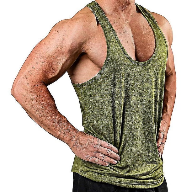 Hombres Gimnasio Deporte Chaleco Entrenamiento Stringer Tank Top Fitness Entrenamiento Ropa Activa