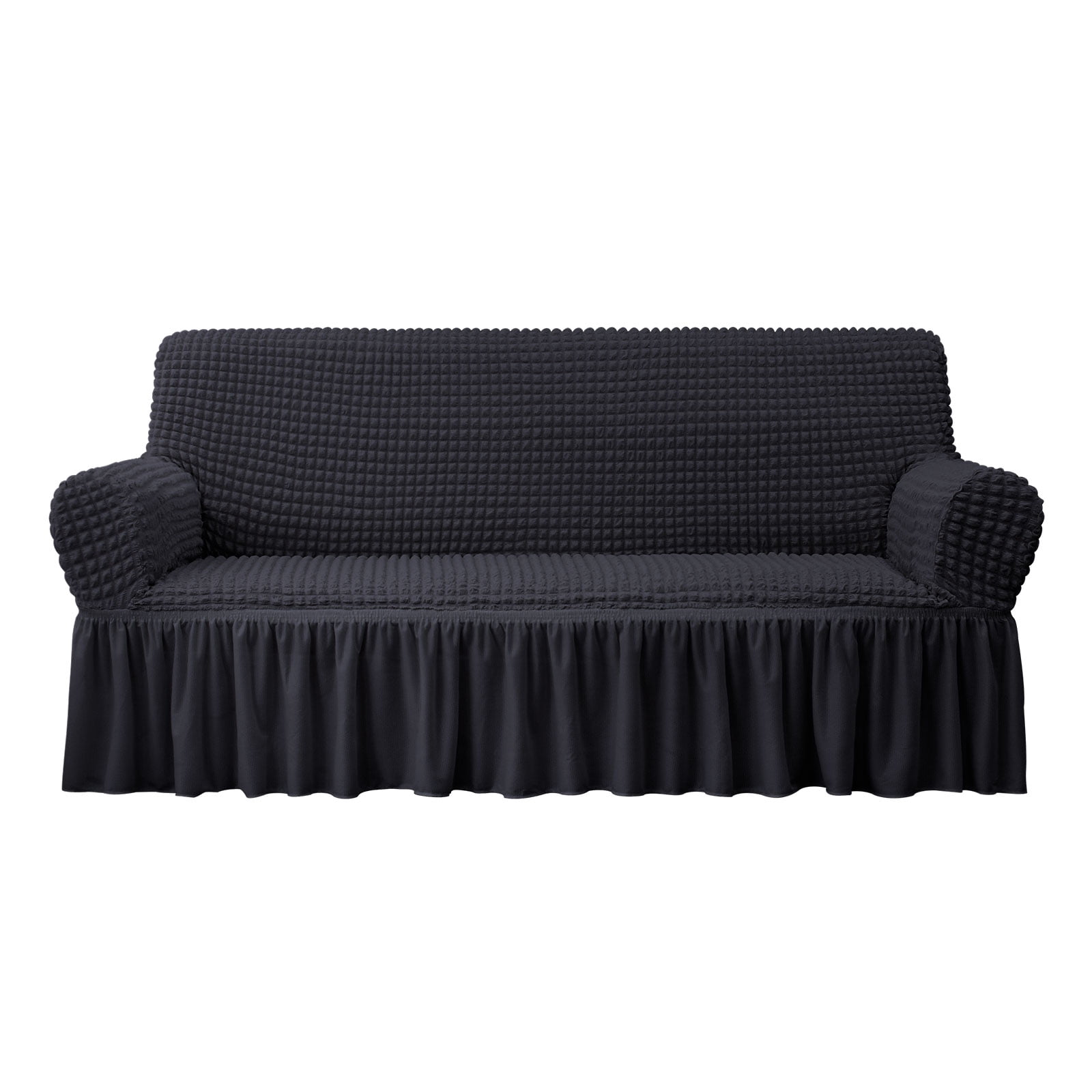 NICEEC Sofa Slipcover Black Sofa Cover 1 Piece Easy Fitted Sofa Couch