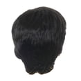 thumbnail image 1 of Perruque Courte Noire pour Hommes, Perruque Synthétique Droite pour Cheveux Réaliste Naturelle, 1 of 5