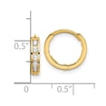 thumbnail image 5 of 14K Yellow Gold Madi K Round/Square CZ Reversible Hinged Hoop Earrings, 5 of 5