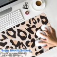 thumbnail image 4 of Long Mouse Pads for Desk,Beige and Black Of Leopard Print Desk Mats on Top Of Desks, Desk Mouse Pad Extra Large with 3mm Non-Slip Base and Stitched Edge for Gaming,Office,Work,Home 31.5"x11.8", 4 of 6