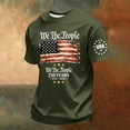 thumbnail image 5 of Zimjoy Men's Patriotic We The People T-Shirt 250th Anniversary 1776-2026 American Flag Short Sleeve Crew Neck Casual Summer Tee for 4th of July Army Green 4XL, 5 of 5