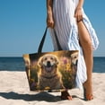 thumbnail image 6 of Daiia Sunset Daisy Dog Beach Travel Bag - Water-Resistant Beach Bag, Lightweight Tote with 7 Pockets for Women and Men - Gym,Pool,Camping,Reusable Grocery Bag, 6 of 7