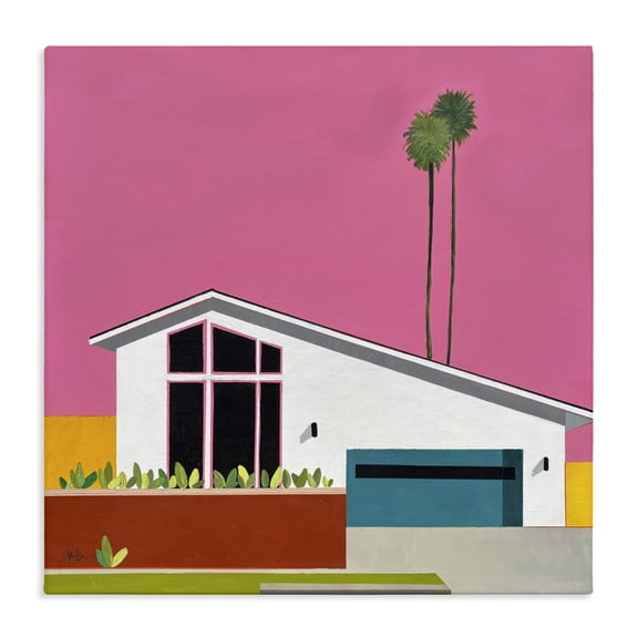 Stupell Industries Modern Pink Sunkissed Suburbia Canvas Art, 17 x 17, by Jan Weiss