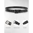 thumbnail image 2 of Maikun Men Belts Black Belt Black Buckle Leather Belt for Mens Casual Dress Belt, 2 of 6