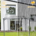 thumbnail image 3 of 8x10 ft Outdoor Metal Pergola with Waterproof Inclined Roof Wall Mounted Gazebo for Patio Garden Yard, 3 of 9