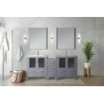 thumbnail image 6 of Volez 84 in W Dark Grey Double Vanity with Side Cabinet, Ceramic Top, and 34 in Mirrors, 6 of 6