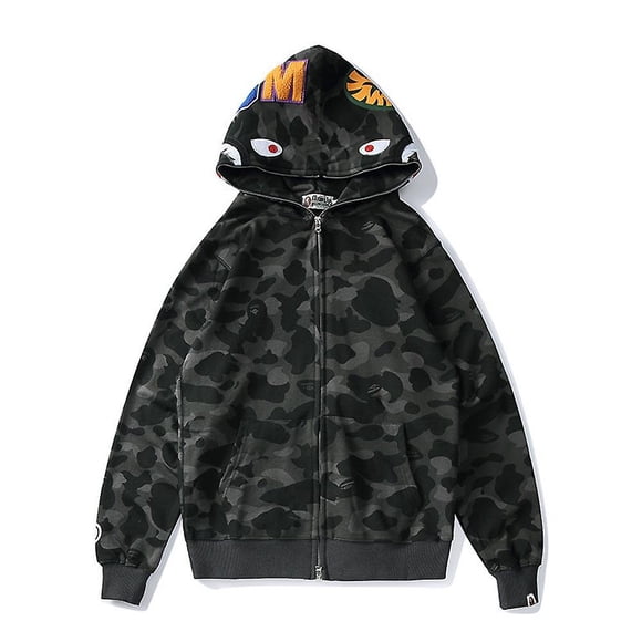 Bape Shark Hoodie Sweatshirt Fashion Brand Full Zip Cardigan Jacket With Pockets