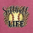 thumbnail image 2 of Softball Life Animal Print Girl Sports Men's Graphic T-Shirt, Vintage Heather Red, X-Large, 2 of 4