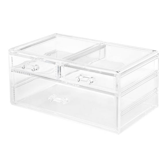 Cajonera Mainstays Hecho de Acrilico con 2 Niveles Transparente Tamaño Mediana
