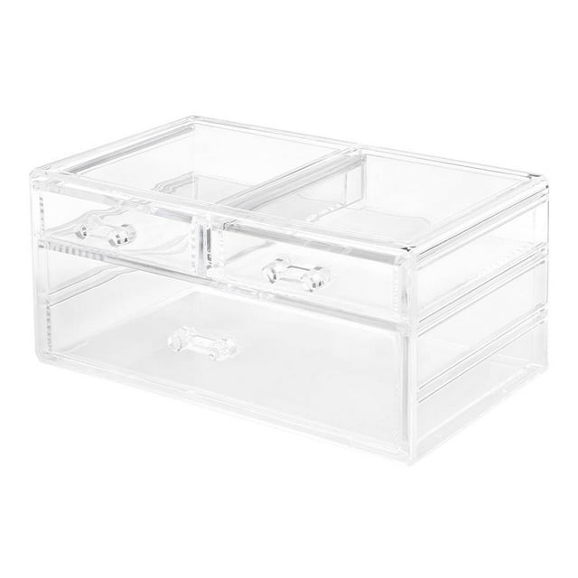 Cajonera Mainstays Hecho de Acrilico con 2 Niveles Transparente Tamaño Mediana