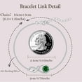 thumbnail image 6 of YIFSIY Infinity Symbol Bracelet for Women 925 Sterling Silver Adjustable Chain Bracelet Birthstone May Emerald Anniversary Birthday Jewelry Gift, 6 of 6