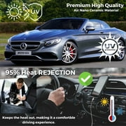RockRose 20% VLT Air Nano Ceramic Car Window Tint - Ceramic Window Tint for Car and Building, Excellent Heat Rejection, No Haze, Easy to Shrink, 99% UV Rejection, and IRR 93%-95% - Size (40 X 20ft)