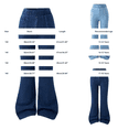 thumbnail image 2 of LIJCC Teen Girls Skinny Flared Jeans Solid Color Slim Fit Stretch Bell-Bottom Trousers Fashion Elastic High Waist Denim Pants(Light Blue,17-18 Years), 2 of 8