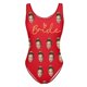 thumbnail image 1 of MKLEKYY Trajes De Baño Mujer Women Fashion Diy Letter Print Piece Swimsuit Sexy Bikini Swimwear Bathing Sleeveless Backless Swimsuit 304, 1 of 3