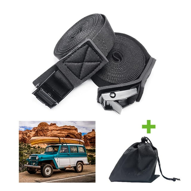 facefd 2 Pcs Sangles d'Attache en Nylon Robustes Sangles d'Attache Réglables pour Motos Cargos Camions Remorque Bagages
