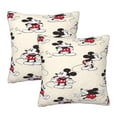 thumbnail image 1 of Fundas de almohada de Mickey Mouse, paquete de 2 fundas de almohada para sofá cama, sala de estar, 18" x 18", 1 of 8