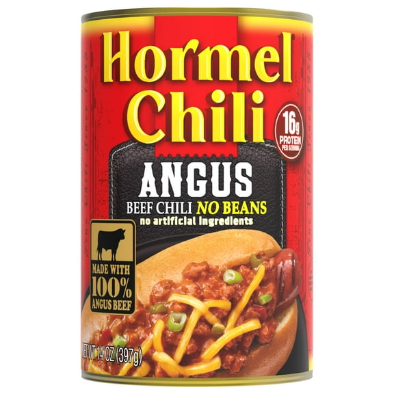 HORMELÂ Angus Chili No Beans Canned Chili, Shelf-Stable, 15 oz Steel Can