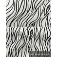 thumbnail image 6 of Beige Black Stripe Kitchen Valances for Windows Farmhouse Linen Window Valance Curtain for Living Room Window Treatment Abstract Art Vertical Wave Lines Valance Rod Pocket Topper Drape, 60 x 18 Inch, 6 of 6