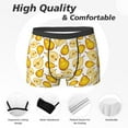 thumbnail image 2 of Men's Boxer Briefs, Cute Pear Gold Soft Comfy Mens Underwear Boxer Briefs Breathable With Widen Waist, 2 of 7