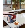 thumbnail image 4 of Fsddascl 4th of July Small Toaster Cover 2 Slice, Kitchen Appliance Covers, Independence Day Red Blue Vintage Toaster Oven Cover with Loop, Bread Machine Cover Polyester Dust Cover Protection, 4 of 5