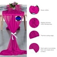 thumbnail image 6 of MDS pack of 5 Wedding 29 x 170 inches Sheer chiffon Table Runner for Rustic Boho Wedding Banquet Decor for 14ft Table Runners -Magenta, 6 of 6