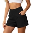 thumbnail image 2 of Athletic Running Shorts for Women Summer Elastic High Waisted Loose Casual Beach Shorts with Pockets, 2 of 6