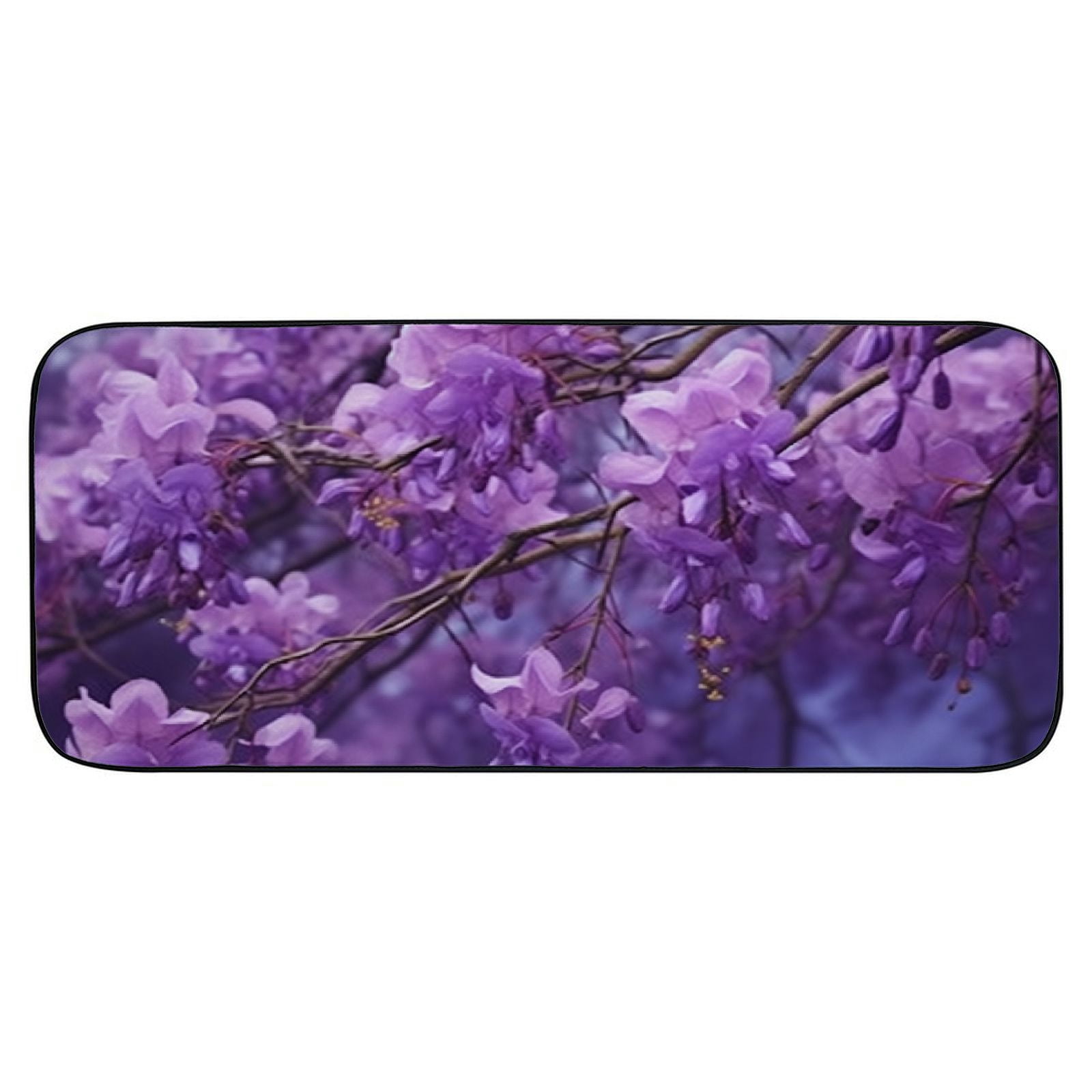 Qinduosi Decorative Door Mat, Door Mat with Non-Slip Rubber Backing, Cleaning, Traps Dirt, for Entry, Patio, Garage - Wildflower Flower Floral Plant Natural 19.68*47.24 in