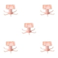 thumbnail image 2 of QualitChoice ABS Kitchen Hanger Self-adhesive Solid Color 360 Degree Rotatable 6 Claw Detachable Cup Cooking Tool Brush Tie Rack Pink 5PCS, 2 of 6