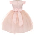 thumbnail image 3 of Infant & Toddler Flower Girl Dress Rhinestone Embellished Neckline & Waist Blush 4T TR 027, 3 of 3