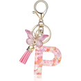 thumbnail image 2 of Porte-clés Lettre A-Z Pendentif Papillon à Franges Porte-Clés, 2 of 3