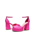 thumbnail image 4 of Zapatos DREAM PAIRS Tacones Altos con Plataforma Gruesa en Rosa Fucsia, 4 of 8
