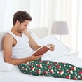 thumbnail image 5 of Vsdgher Santa Hat Joy Green Festive Mens Pajama Pants Sleep & Lounge Pants, PJ Pants-Small, 5 of 6