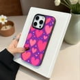 thumbnail image 6 of Dreamy Purple Phone Case with Pink Hearts & White Stars for iPhone 16 15 14 13 12 11 X SE, 6 of 6