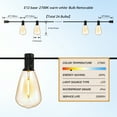 thumbnail image 4 of DAYBETTER 100ft Outdoor String Lights, with 24 Edison Vintage Shatterproof Bulbs, ST38 Waterproof Hanging Lights, Connectable and Dimmable Lights for Yard Patio, 4 of 7