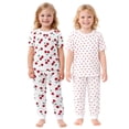 thumbnail image 2 of BenBen Kids Toddler Girl Pajamas Pj Set Short Sleeve Snug Fit Soft & Cozy Sleepwear Loungewear 2-Pack - Size 2Y to 10Y, 2 of 4