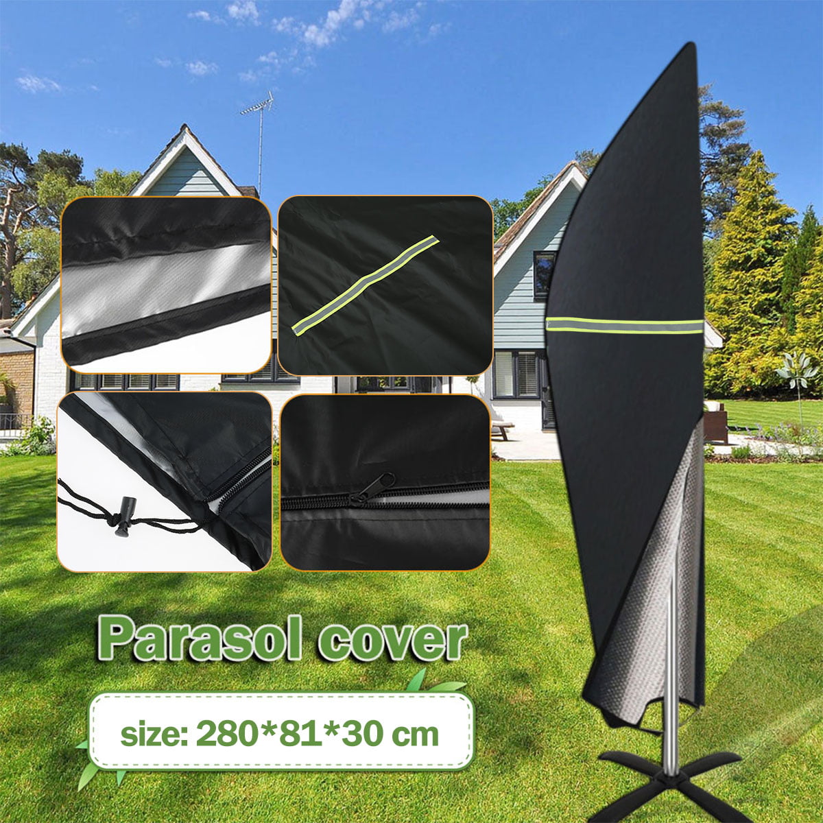 Umbrella Cover Lawn Garden Parasol Patio Waterproof Oxford cloth Hanging Solar 
