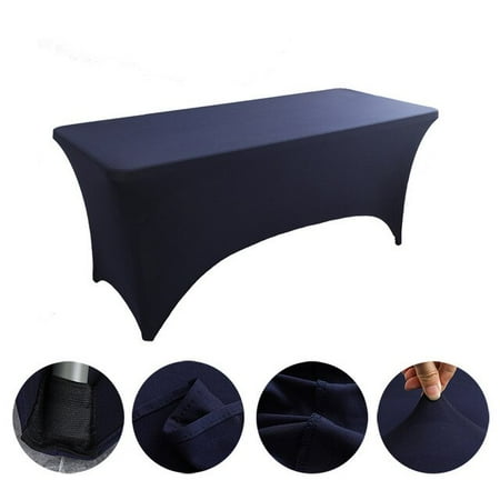 

ASWMXR 23 Colours Wedding Spandex Table Cloth Table Cover Lycra Hotel Banquet Party Meeting Room Rectangle Decoration