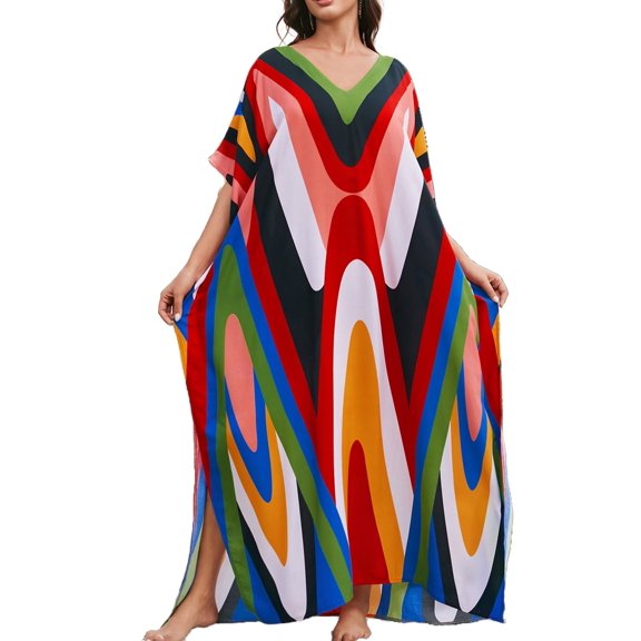 Edolynsa Caftan Loungewear for Women Long Kaftan Dresses Maxi Beach Dress Gown Top Night Dress Resort Wear House Wear