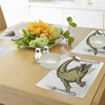 thumbnail image 4 of Ambesonne Reptile Place Mats Set of 4, Exotic Wild Crocodile Theme, Standard Size, White Navy, 4 of 6