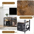 thumbnail image 5 of VECELO TV Stand for TV up to 65 inch, Entertainment Center TV Cabinet with 3 Tier Storage Shelves for Living Room, Brown, 5 of 6