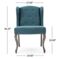 thumbnail image 4 of Single Wingback Fabric Chair | Enhance the Style of Living Spaces | Made of Rubberwood Frame and Polyester Fabric | Meet the Requirement for Trendy Seating, 4 of 6