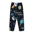 thumbnail image 3 of Lsque Space Print Women's Pajama Pants, Lounge Pant - Comfortable Home Wear,Elastic Waistband, Stylish Design-Medium, 3 of 9